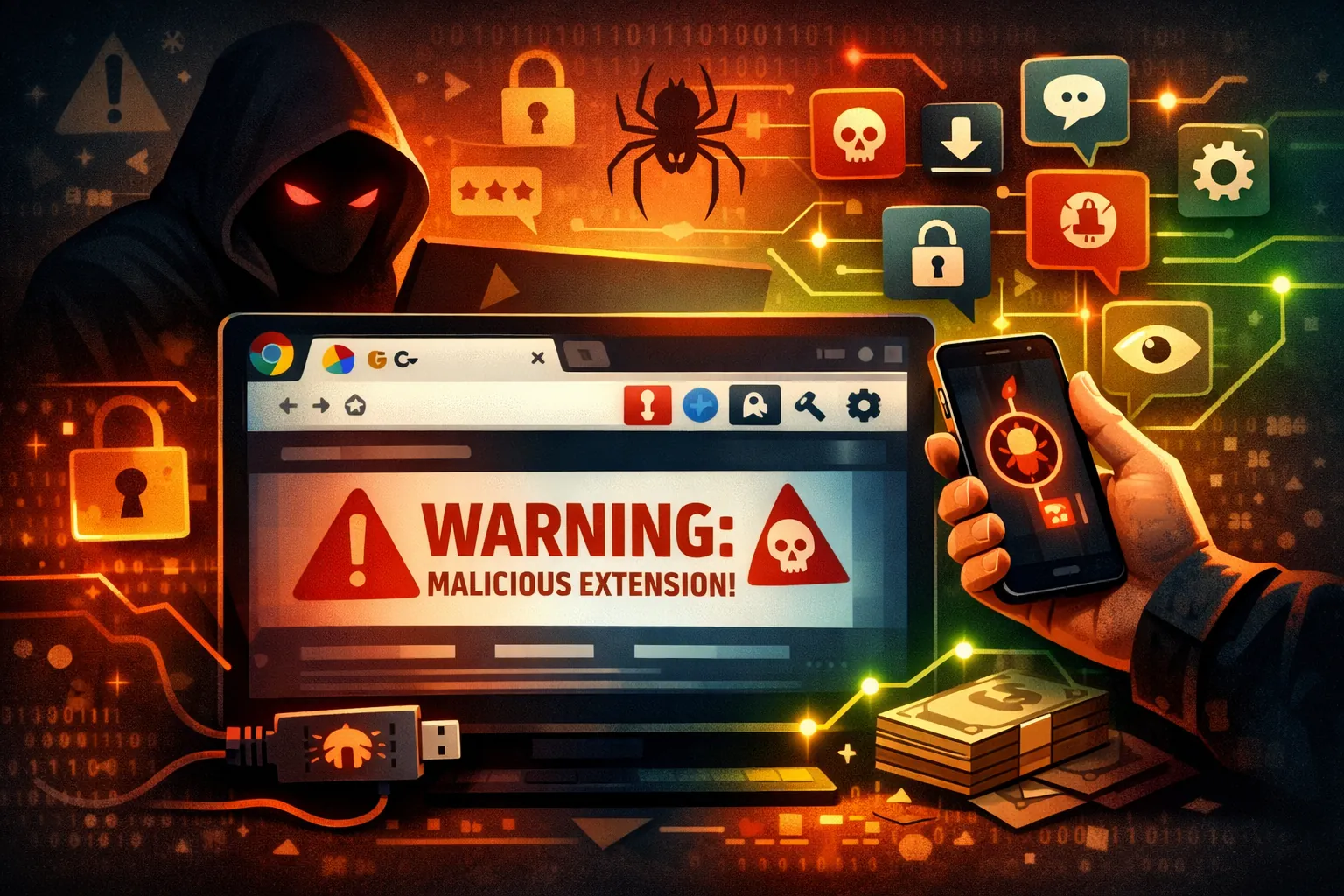 a web browser corrupted by bad extensions