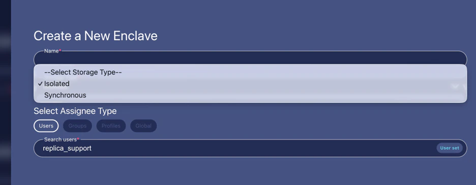 Replica v4.4 Enclave Options