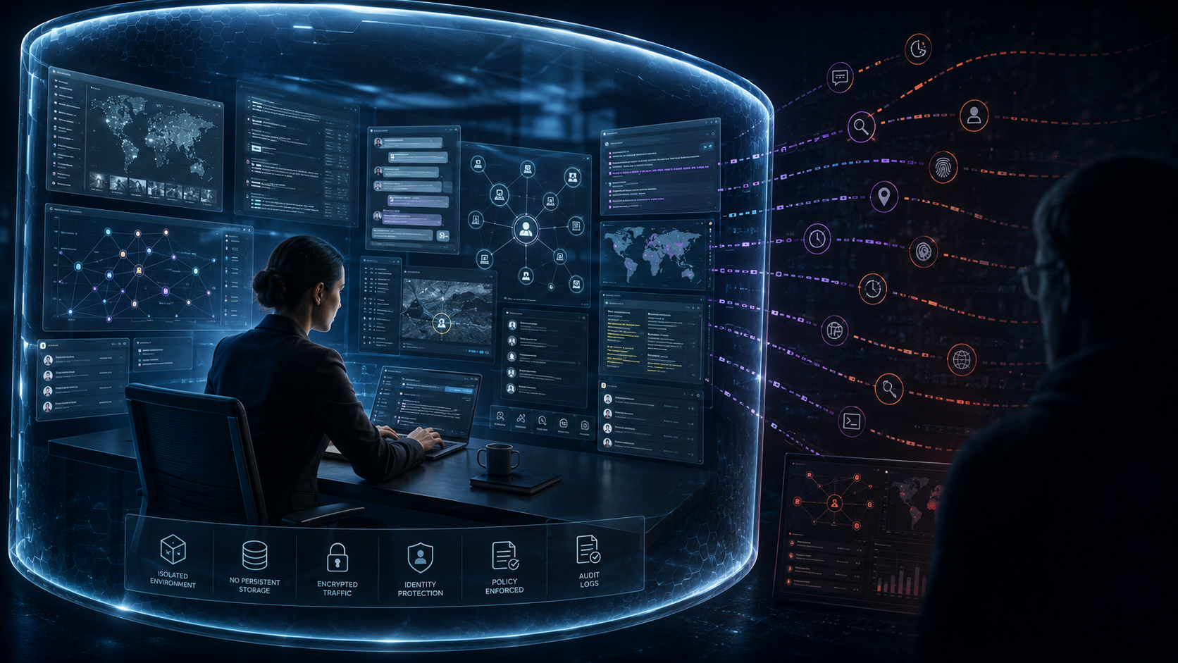 a CTI analyst being protected from AI threats